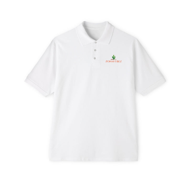 Men's Polo — Desert Cactus Logo Chest Embroidered Golf Shirt
